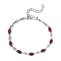 Karis Mozambique Garnet Bracelet in Platinum (6.50-8.00In) 4.00 ctw