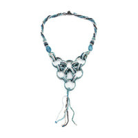 Turquoise Seed Beaded Necklace 20 Inches