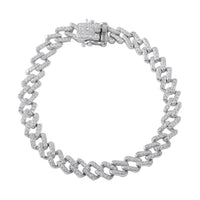 Moissanite Bracelet in Platinum Over Sterling Silver (6.50 In) 2.50 ctw
