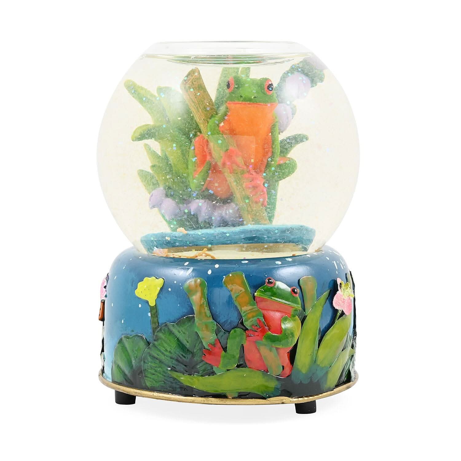 Candle Holder Snow Globe Hummingbird