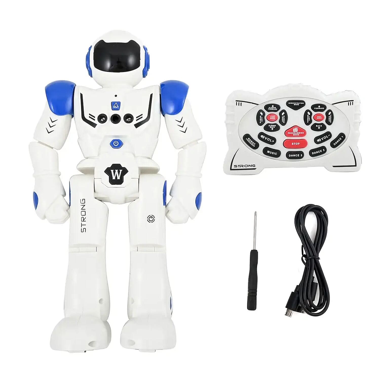 I Dock White and Blue Remote Control Robot
