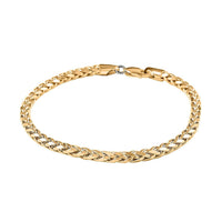 10K Yellow Gold 2.5mm Palma Chain Bracelet (7.50 In) 2.42 Grams