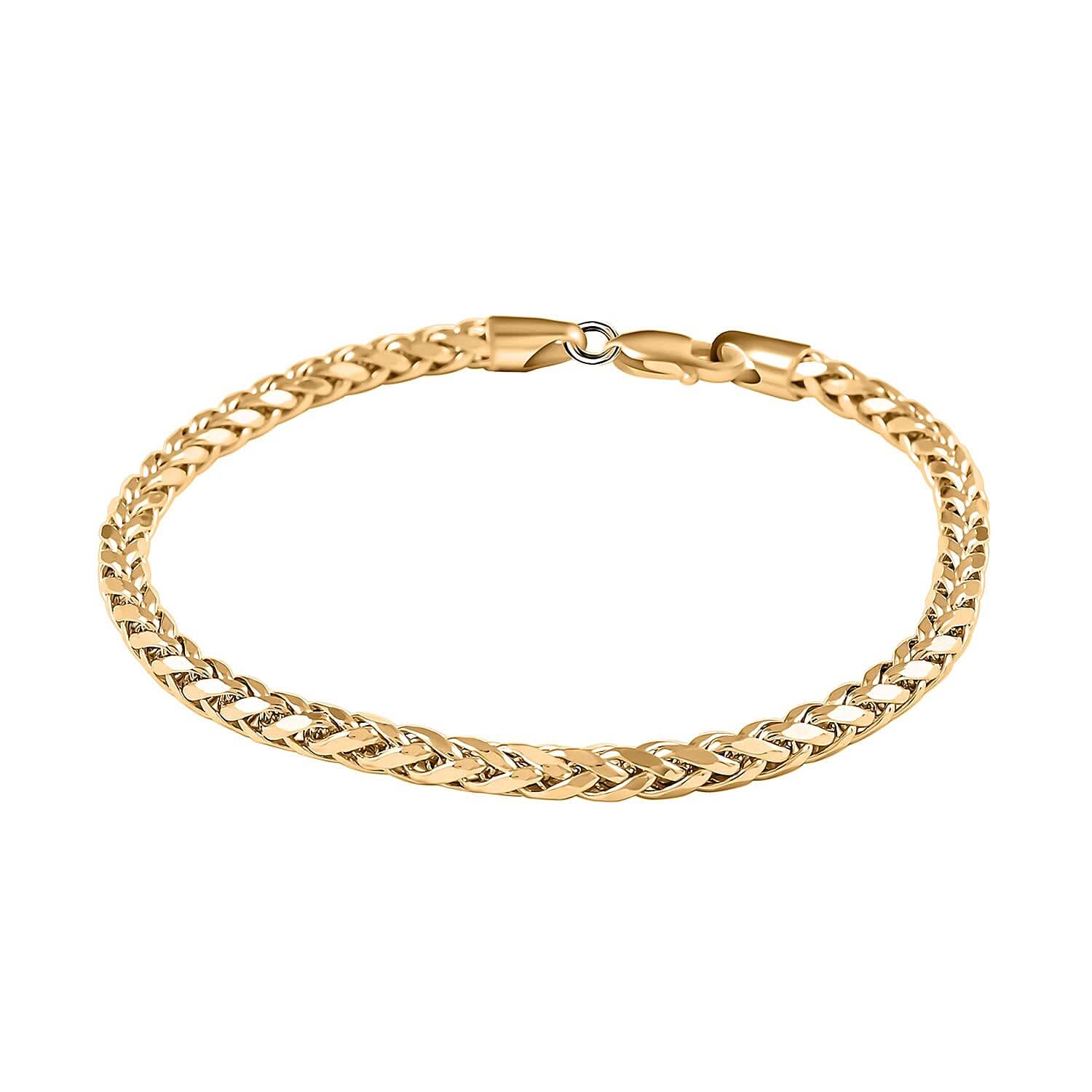 14K Yellow Gold 2.5mm Palma Chain Bracelet (7.00 In) 2.50 Grams