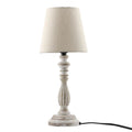 Nakkashi Handcarved Mango wood Table lamp with shade UL Color: Ivory Size: 5x5x17 - Sticky add to cart bar