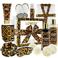 Lovery 17Pc Bath Set - Luxe Leopard Honey Almond - Sticky add to cart bar
