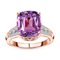 Luxoro 14K Rose Gold AAAA Patroke Kunzite and G-H I2 Diamond Ring 4.60 Grams 4.75 ctw - Sticky add to cart bar
