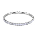 Simulated Diamond Tennis Bracelet in Silvertone (7.50-8.50In) - Sticky add to cart bar