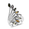 Doorbuster Multi-Tourmaline Ring in Sterling Silver (Size 10.0) 1.85 ctw - Sticky add to cart bar