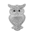 Karis Black Diamond Accent Owl Pendant in Platinum Bond - Sticky add to cart bar