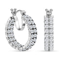 Doorbuster Moissanite Hoop Earrings in Vermeil YG Over Sterling Silver 8.50 ctw - Sticky add to cart bar