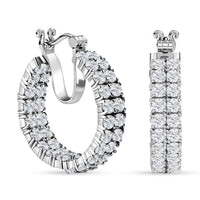 Doorbuster Moissanite Hoop Earrings in Vermeil YG Over Sterling Silver 8.50 ctw