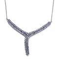 Doorbuster Karis Tanzanite Necklace in Platinum Bond with Stainless Steel Chain 18 Inches 7.65 ctw - Sticky add to cart bar