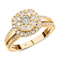 10K Yellow Gold G-H I2 Diamond Split Shank Ring 12.60 Grams 1.50 ctw (Del. in 7-10 Days) - Sticky add to cart bar
