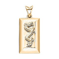 Luxoro 10K Yellow Gold Dragon Bar Pendant 1.65 Grams - Sticky add to cart bar