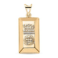 Luxoro 10K Yellow Gold Holy Bible Cross Bar Pendant without Chain 1.65 Grams - Sticky add to cart bar