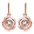 Karis Diamond Floral Earrings in 18K RG Plated - Sticky add to cart bar