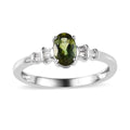 Premium Calabar Tourmaline and Diamond Ring in Platinum Over Sterling Silver (Size 10.0) 0.70 ctw - Sticky add to cart bar