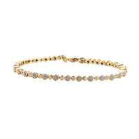 Diamond Accent Bracelet in Goldtone (7.25 In) 0.05 ctw
