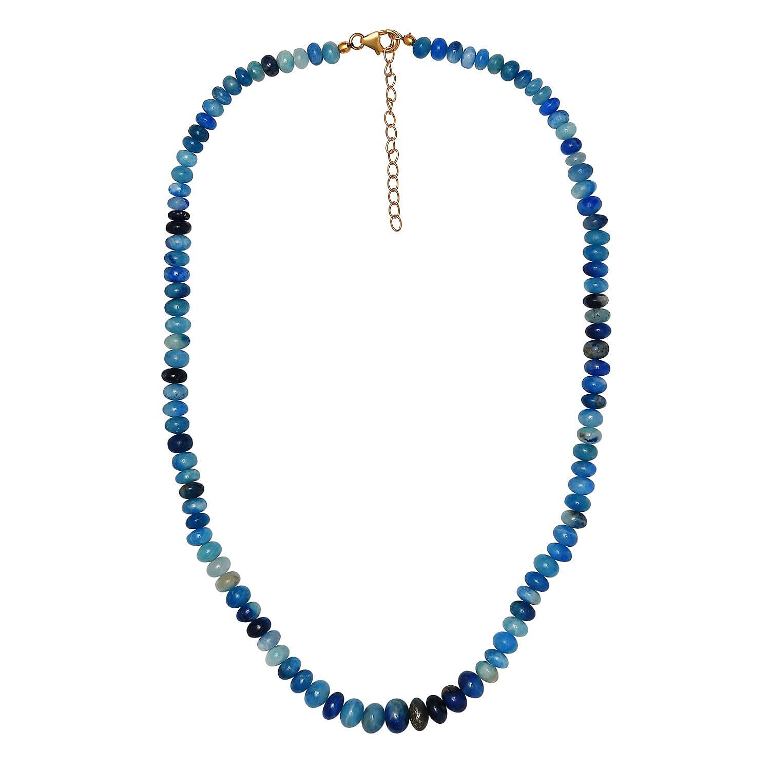 Prussanite Beaded Necklace 18-20 Inches in Vermeil Yellow Gold Over Sterling Silver 150.00 ctw