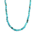 Turquoise Beaded Necklace 18 Inches in Platinum Over Sterling Silver 87.00 ctw - Sticky add to cart bar