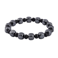 Shungite and Magnetic Hematite 84.00 ctw Stretch Bracelet