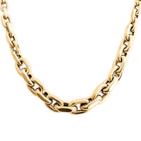 Graduate Faceted Rolo Italian 10K Yellow Gold Necklace 18-20 Inches 9.80 Grams