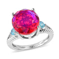 Karis Volcanic Quartz, Simulated Blue Diamond Ring in Platinum Bond (Size 10.0) 6.00 ctw - Sticky add to cart bar