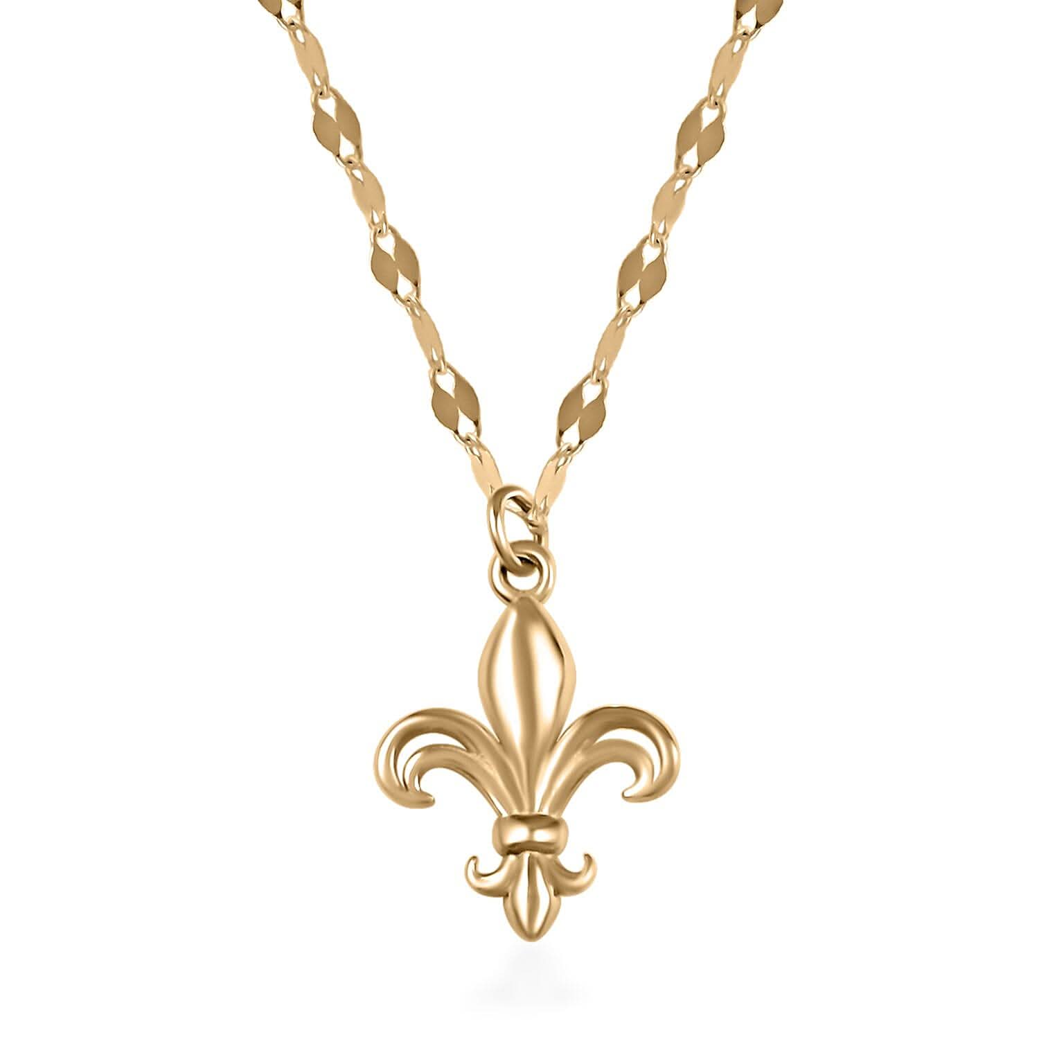 Firenze Lily Italian 10K Yellow Gold Necklace 18-20 Inches 1.25 Grams
