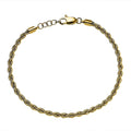 22K Yellow Gold Rope Bracelet (7.50-8.0In) 4.70 Grams - Sticky add to cart bar