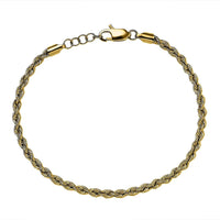 22K Yellow Gold Rope Bracelet (7.50-8.0In) 4.70 Grams
