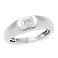Moissanite Solitaire Ring in Platinum Over Sterling Silver (Size 6) 0.15 ctw - Sticky add to cart bar