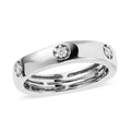 Moissanite Band Ring in Platinum Over Sterling Silver (Size 6.0) 0.30 ctw - Sticky add to cart bar