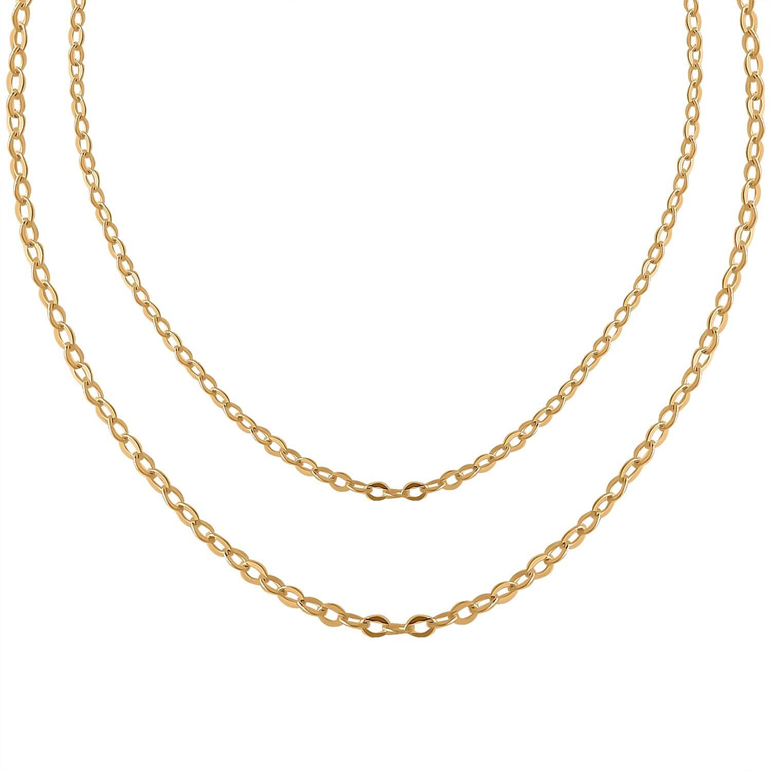Brillo Italian 10K Yellow Gold Diamond-cut Necklace 60 Inches 2.75 Grams