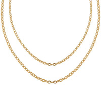 Brillo Italian 10K Yellow Gold Diamond-cut Necklace 60 Inches 2.75 Grams