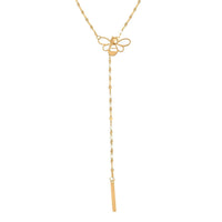 Italian 10K Yellow Gold Slider Bee Necklace (28 Inches) (1.25 g)