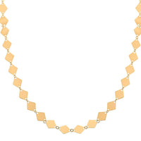 Italian 10K Yellow Gold Polished Kite Link Necklace 18 Inches 2.45 Grams