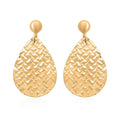 Italian 10K Yellow Gold Diamond-cut Drop Earrings (1.2 g) - Sticky add to cart bar