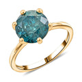 Luxoro 10K Yellow Gold Blue Diamond Ring (Size 8.0) 3.50 ctw - Sticky add to cart bar