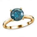 No Brand 10K Yellow Gold I3 Blue Diamond , White Diamond I3 Ring , Gold Wt. 2.35 g 2.24 ctw - Sticky add to cart bar