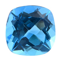 AAAA Swiss Blue Topaz (Cush 12x12 mm) 8.00 ctw Loose gemstone