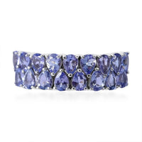 Tanzanite Ring in Platinum Over Sterling Silver 3.75 ctw