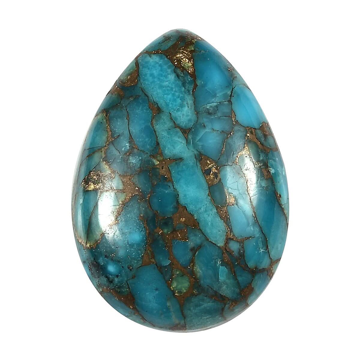 AA Blue Turquoise (Pear 22X16 mm) 12.20 ctw Loose Gemstone