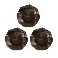 AA Brazilian Smoky Quartz Set of 3 (Octillion 10 mm) 10.59 ctw