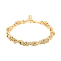 Abbracci Italian 10K Yellow Gold Diamond-Cut Rope Bracelet (7.00-8.00In) 5.25 Grams - Sticky add to cart bar
