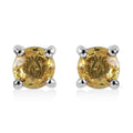 Yellow Sapphire Stud Earrings in Platinum Over Sterling Silver 1.10 ctw - Sticky add to cart bar