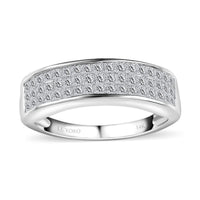 Luxoro 14K White Gold Diamond (G-H, I1-I2) Ring (Size 7.0) 1.00 ctw