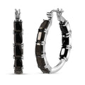 Elite Shungite 5.40 ctw Inside Out Hoop Earrings in Stainless Steel - Sticky add to cart bar