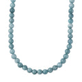 Milky Aquamarine Beaded Necklace 20 Inches in Platinum Over Sterling Silver 245.00 ctw - Sticky add to cart bar