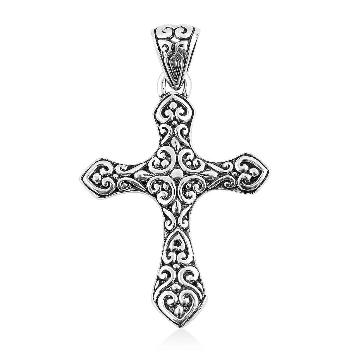 Bali Legacy Cross Pendant without Chain in Sterling Silver 3.65 Grams