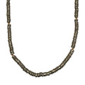 Pyrite Beaded Necklace 18-20 Inches in Vermeil Yellow Gold Over Sterling Silver 200.00 ctw - Sticky add to cart bar